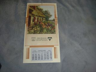 1948 Calendar - Conoco Gasoline - Country Cottage & Flower Garden