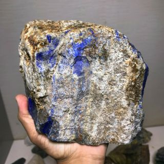 AAA TOP QUALITY SOLID LAPIS LAZULI ROUGH 14.  5 LB - FROM AFGHANISTAN 3