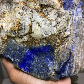 AAA TOP QUALITY SOLID LAPIS LAZULI ROUGH 14.  5 LB - FROM AFGHANISTAN 5