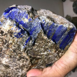 AAA TOP QUALITY SOLID LAPIS LAZULI ROUGH 14.  5 LB - FROM AFGHANISTAN 7