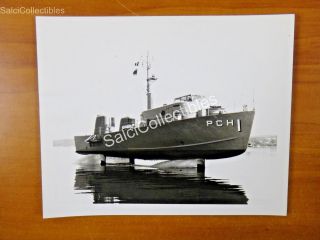 Official Us Navy Patrol Craft Hydrofoil Ship Photo 8x10 Pch - 1 Uss High Point