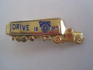 Teamster Drive Truck Oft Tie Bar Gold Tone