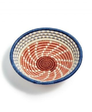 Global Goods Partners - Seashell Handwoven Bowl Basket From Rwanda - Multi - Color