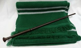 Wizarding World Of Harry Potter Slytherin Scarf And Interactive Wand