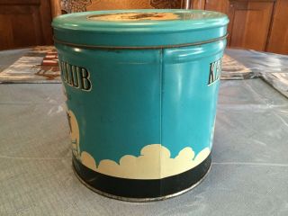 AWESOME VINTAGE KENTUCKY CLUB PIPE TOBACCO TIN WITH ORIG HUMIDOR PAPER INSERT 2