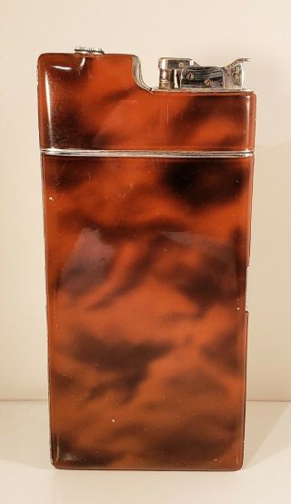 Rare 1934 - 1940 Evans Tall And Thin Trig - A - Lite Cigarette Case Lighter