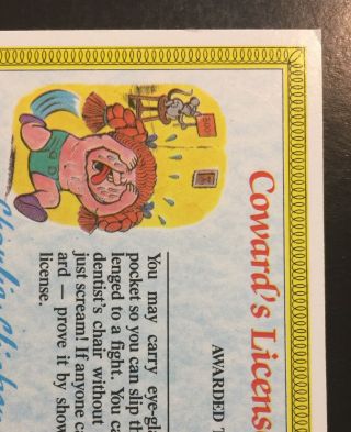 1985 Garbage Pail Kids 1st Series 1 Leaky Lou 23b RARE Glossy Back Card - TWT 3