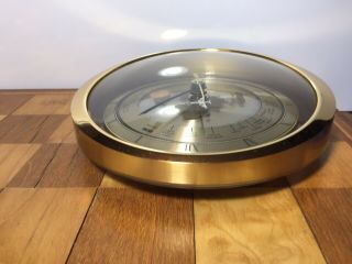 Brass Seiko Flat Earth World Time Zone Clock W/lighted Airplane Second Hand