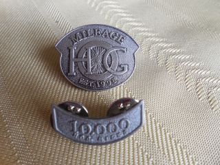 Harley Owners Group Hog Mileage With 10,  000 Mile Vest Jacket Hat Pin Set