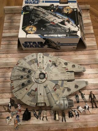 Star Wars Millennium Falcon Lights And Sounds Work Hans Solo W/ Box Legacy Colle