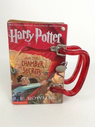 Harry Potter And The Chamber Of Secrets Book Cover Red Handmade Purse Handbag