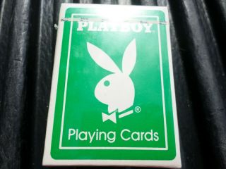 Playboy Playing Cards Green In Plastic