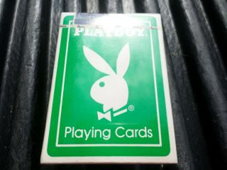 Playboy Playing Cards Green IN PLASTIC 2