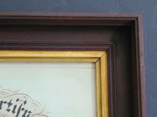 c1869 FRAMED CALLIGRAPHIC PRIZE to LIZZIE FULLER FROM HER TEACHER - CALLIGRAPHY 6