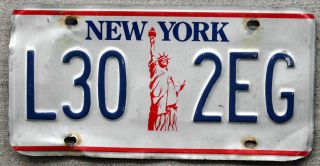 York " Statue Of Liberty " License Plate