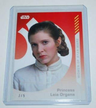 2019 Topps On Demand Women Of Star Wars Red Parallel 3/5 Princess Leia Organa 1r