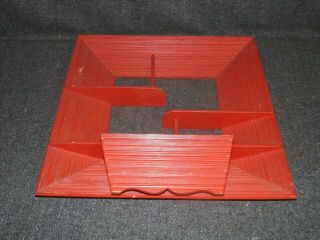 Vintage MCM Mid Century Modern Square Shadow Box Shelves Burnt Orange/Red 18x18 4