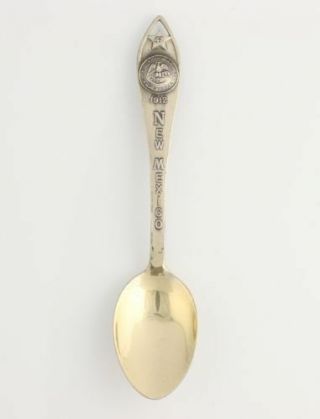 Souvenir Spoon Mexico 47th State 1912 - Sterling Silver Vintage Collectors