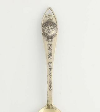Souvenir Spoon Mexico 47th State 1912 - Sterling Silver Vintage Collectors 2