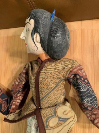 Vintage Indonesian Java Folk Art Wayang Golek Stick Rod Puppet TOY 3