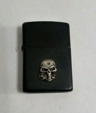 Vintage Skull Zippo Lighter