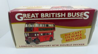 Atlas 4655101 Efe London Transport Rtw Double Decker British Bus Railway Bus Mib