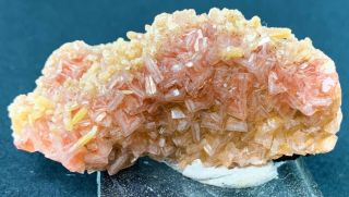 Mimetite On Smithsonite Crystals: Tsumeb Mine.  Tsumeb,  Oshikoto Region,  Namibia