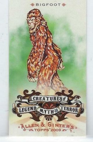 2009 Allen Ginters Bigfoot Creatures Myths Legends Mini Rrre Only 1 Ebay `
