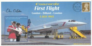 (a30032) Gb Cover Concorde Captain Signed Orlebar Billund 2005 No 8 Of 24