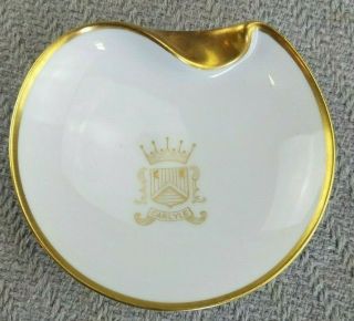 Early 20th Century Carlyle Hotel Gold Leaf Ashtray Pasco Tirschenreuth Germany