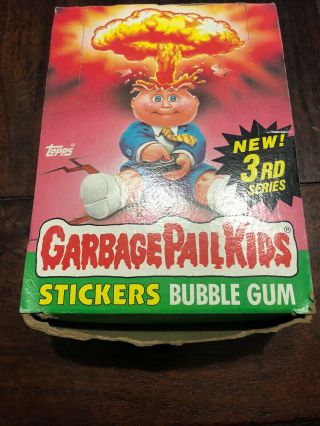 Box Of 1986 Garbage Pail Kids 3rd Series With 48 Packs