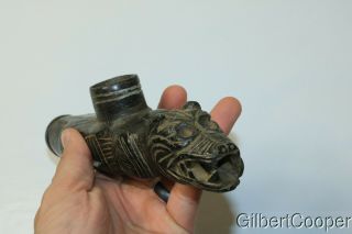 CREEK INDIAN MYTHICAL SWAMP PANTHER HISTORICAL PIPE 2