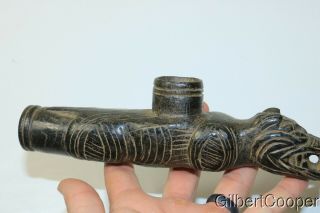 CREEK INDIAN MYTHICAL SWAMP PANTHER HISTORICAL PIPE 3