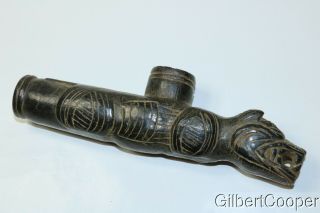 CREEK INDIAN MYTHICAL SWAMP PANTHER HISTORICAL PIPE 7