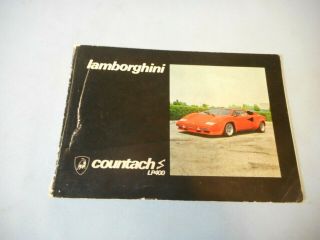 Factory Lamborghini Countach S Lp400 Owner 