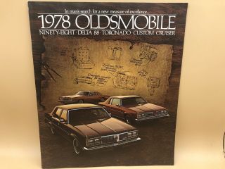 1978 78 Oldsmobile Toronado Ninety Eight Delta 88 Custom Cruiser Olds Brochure