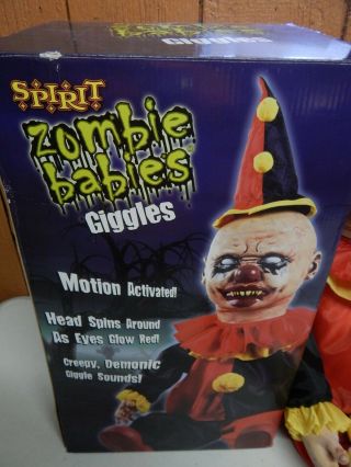 Rare Spirit Halloween Zombie Babies giggles Motion Activated Prop decoration 2