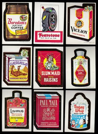 1967 Topps Wacky Packages Die Cut Near Complete Set 33/44 Vg/ex Mutts Moron