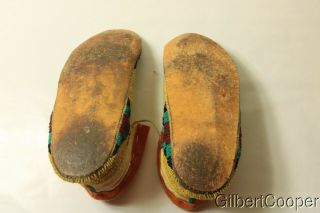 SIOUX BEADED MOCCASINS - CIRCA 1920 ' s 8