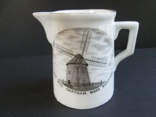 Antique Chatham Mass Old Wind Mill Cape Cod Souvenir Ware 3 " Creamer Germany