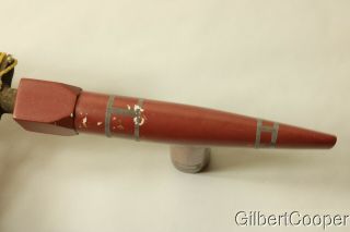 SIOUX CATLINITE PIPE AND BEADED PIPE STEM 10