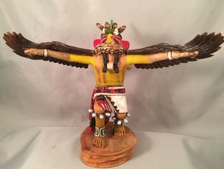 Hopi Red Tail Hawk Kachina By Henry Naha 3