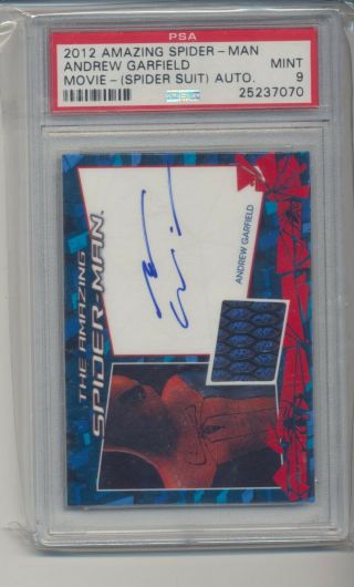 Andrew Garfield Autograph Relic Costume Card Spider Man Rittenhouse 111 Made Psa
