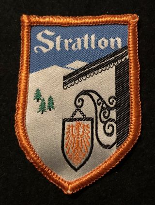 Stratton Vintage Nos Skiing Ski Patch Vermont Resort Souvenir Travel Unsed