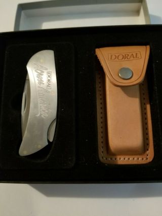 VINTAGE ZIPPO POCKET KNIFE DORAL ADVERTISING WITH BOX HTF 2