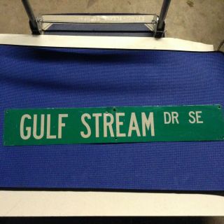 Authentic Retired Gulf Stream Street Sign.  36 X 6.  Single Sided.
