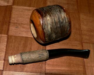 Antique Cherry Wood Tobacco Pipe.  Unsmoked. 5