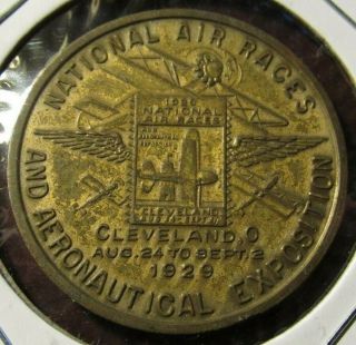 1929 National Air Races Aeronautical Exposition Cleveland,  Oh Medal Token - Ohio