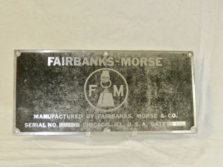 Fairbanks Morse Builders Plate Diesel Locomotive Atsf 556 1956 H12 - 44