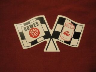 Bowes Seal Fast (checkered Flags) Vintage Racing Sticker Decal